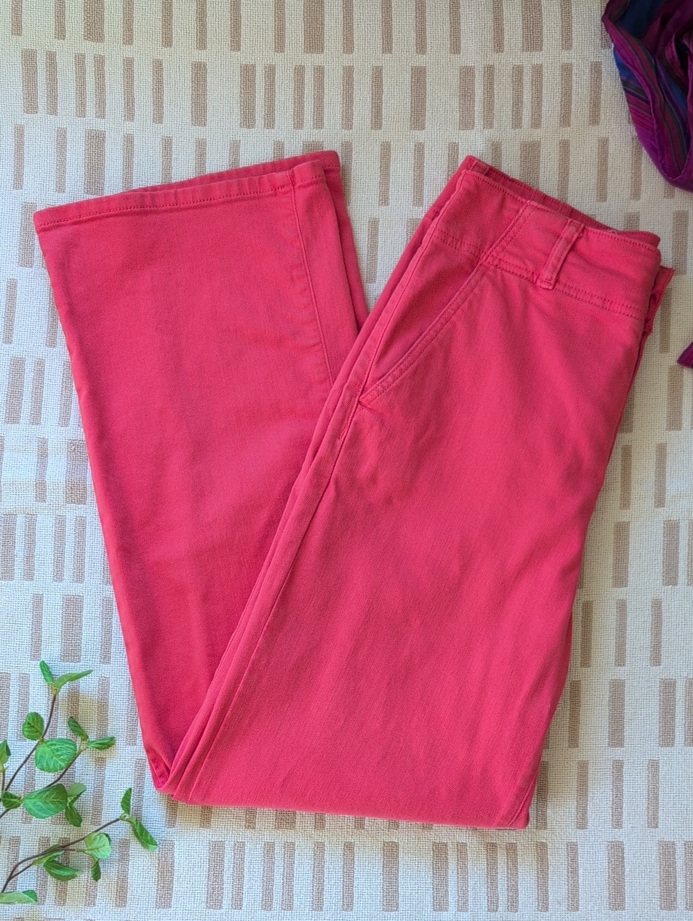 Pilcro | Anthropologie | Vibrant Pink Wide Leg High Rise Pant Denim